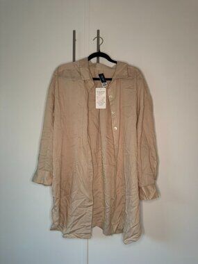 Swimsuits for All - Tan Button Up Shirt